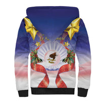 American Samoa Christmas Sherpa Hoodie Seashell Santa Beach Vibes - Polynesian Pride