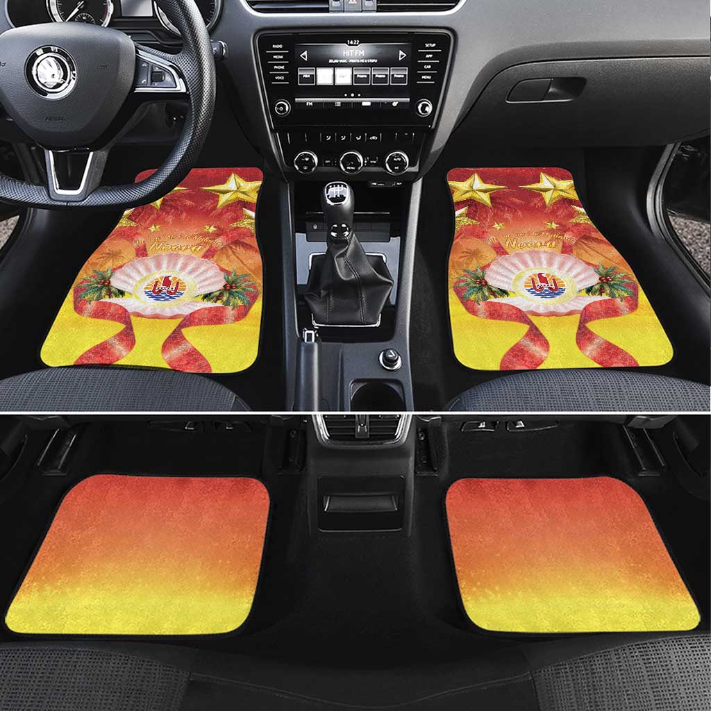 French Polynesia Christmas Car Mats Seashell Santa Beach Vibes - Polynesian Pride