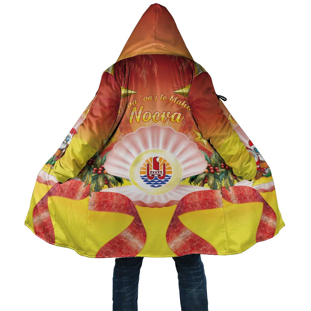 French Polynesia Christmas Cloak Seashell Santa Beach Vibes - Polynesian Pride