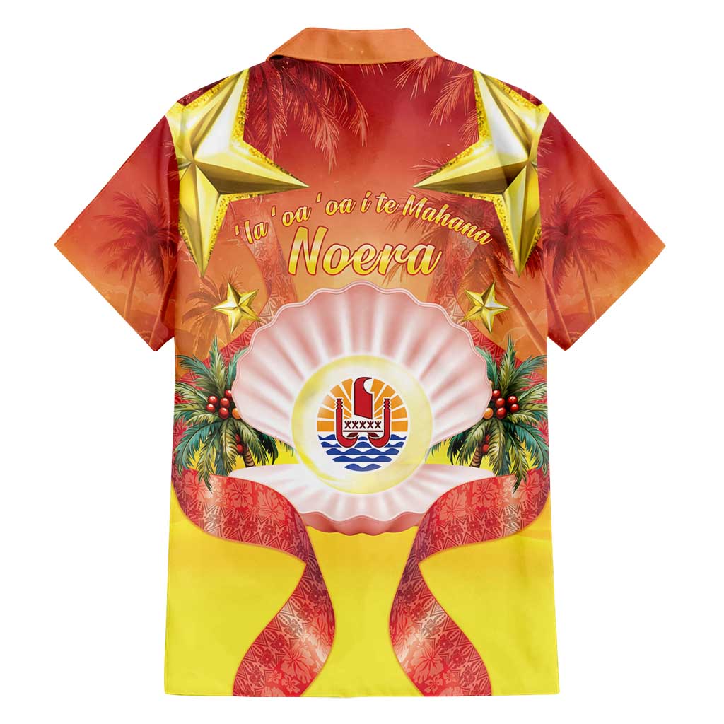 French Polynesia Christmas Family Matching Long Sleeve Bodycon Dress and Hawaiian Shirt Seashell Santa Beach Vibes - Polynesian Pride