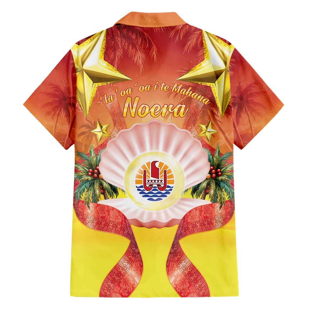 French Polynesia Christmas Hawaiian Shirt Seashell Santa Beach Vibes - Polynesian Pride