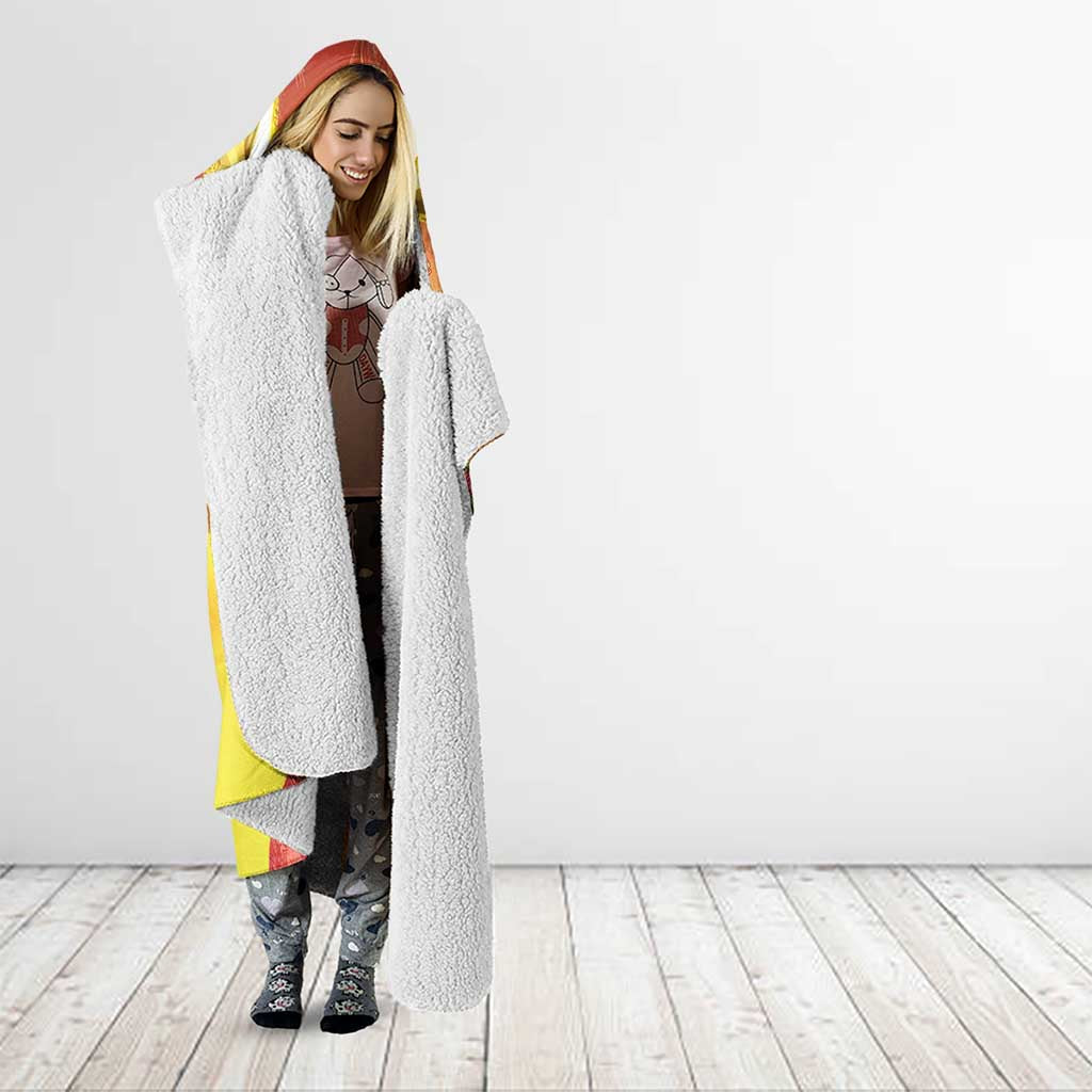 French Polynesia Christmas Hooded Blanket Seashell Santa Beach Vibes - Polynesian Pride