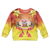 French Polynesia Christmas Kid Ugly Christmas Sweater Seashell Santa Beach Vibes - Polynesian Pride