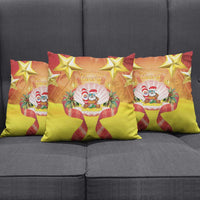 French Polynesia Christmas Pillow Cover Seashell Santa Beach Vibes - Polynesian Pride