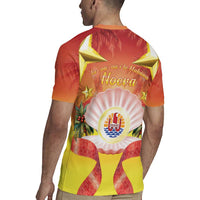 French Polynesia Christmas Rugby Jersey Seashell Santa Beach Vibes - Polynesian Pride