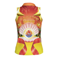 French Polynesia Christmas Women Sleeveless Polo Shirt Seashell Santa Beach Vibes - Polynesian Pride