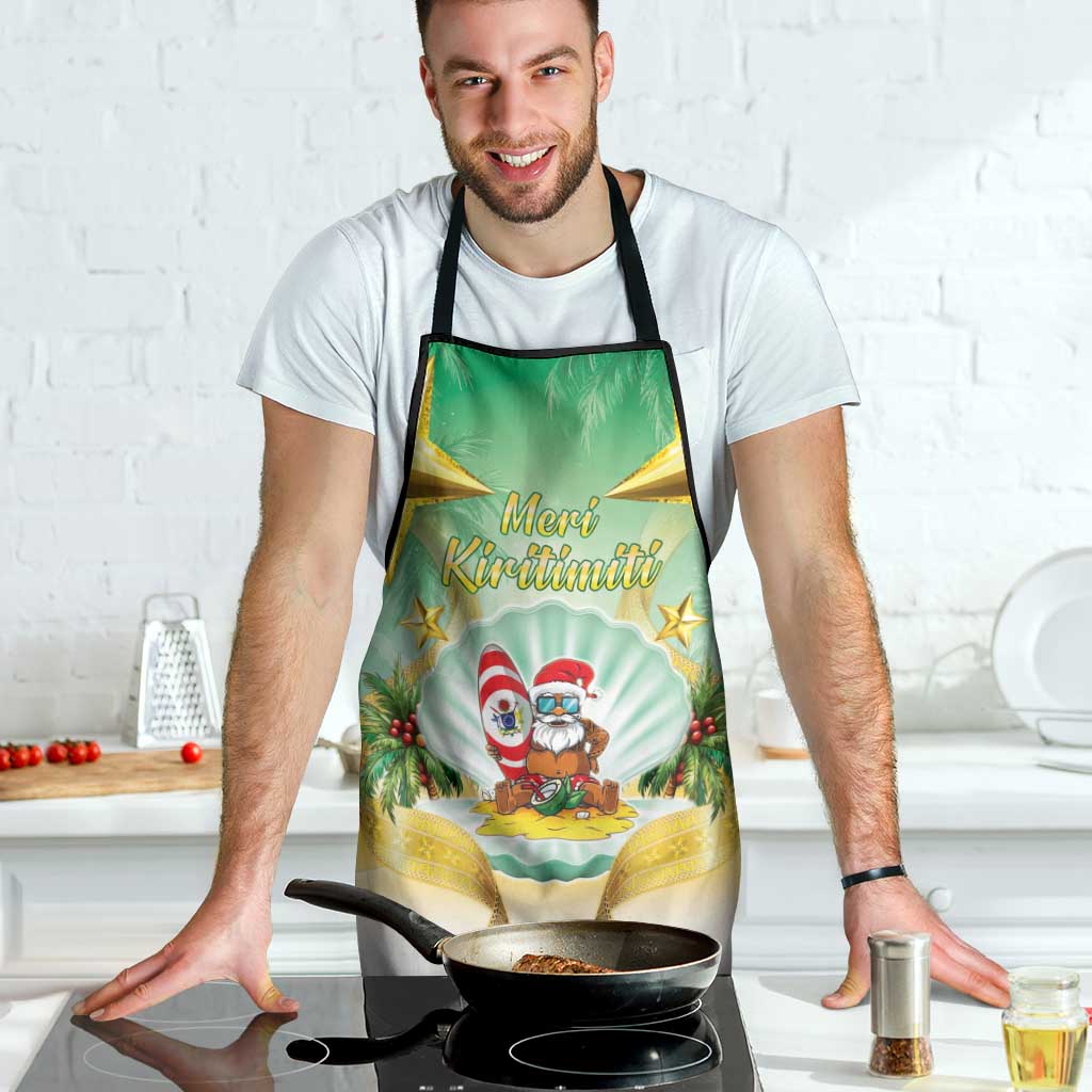 Cook Islands Christmas Apron Seashell Santa Beach Vibes - Polynesian Pride
