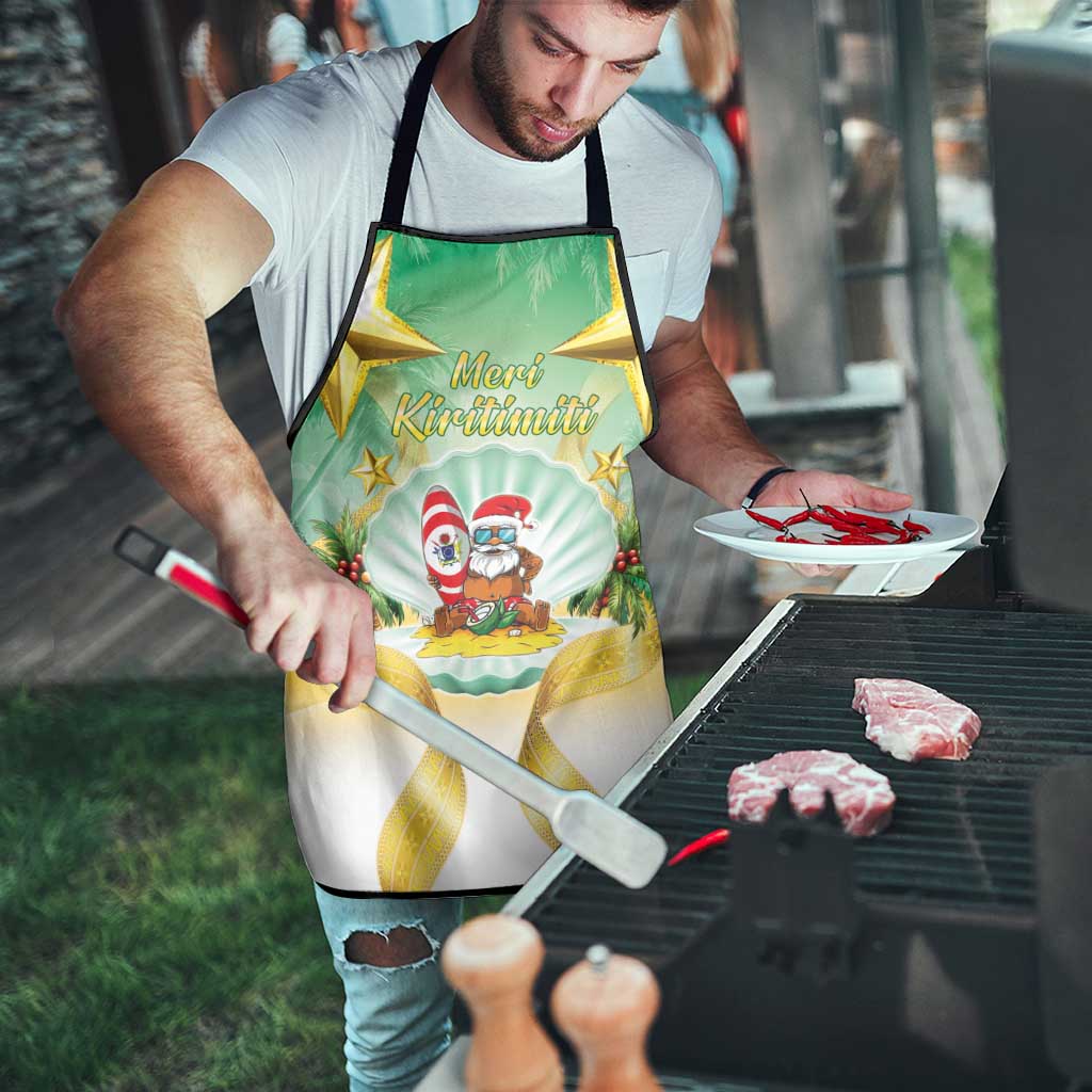 Cook Islands Christmas Apron Seashell Santa Beach Vibes - Polynesian Pride