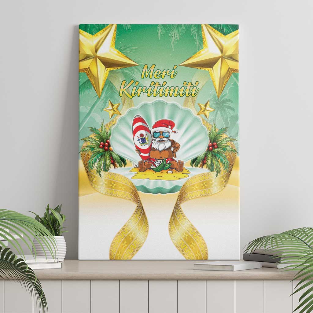 Cook Islands Christmas Canvas Wall Art Seashell Santa Beach Vibes - Polynesian Pride