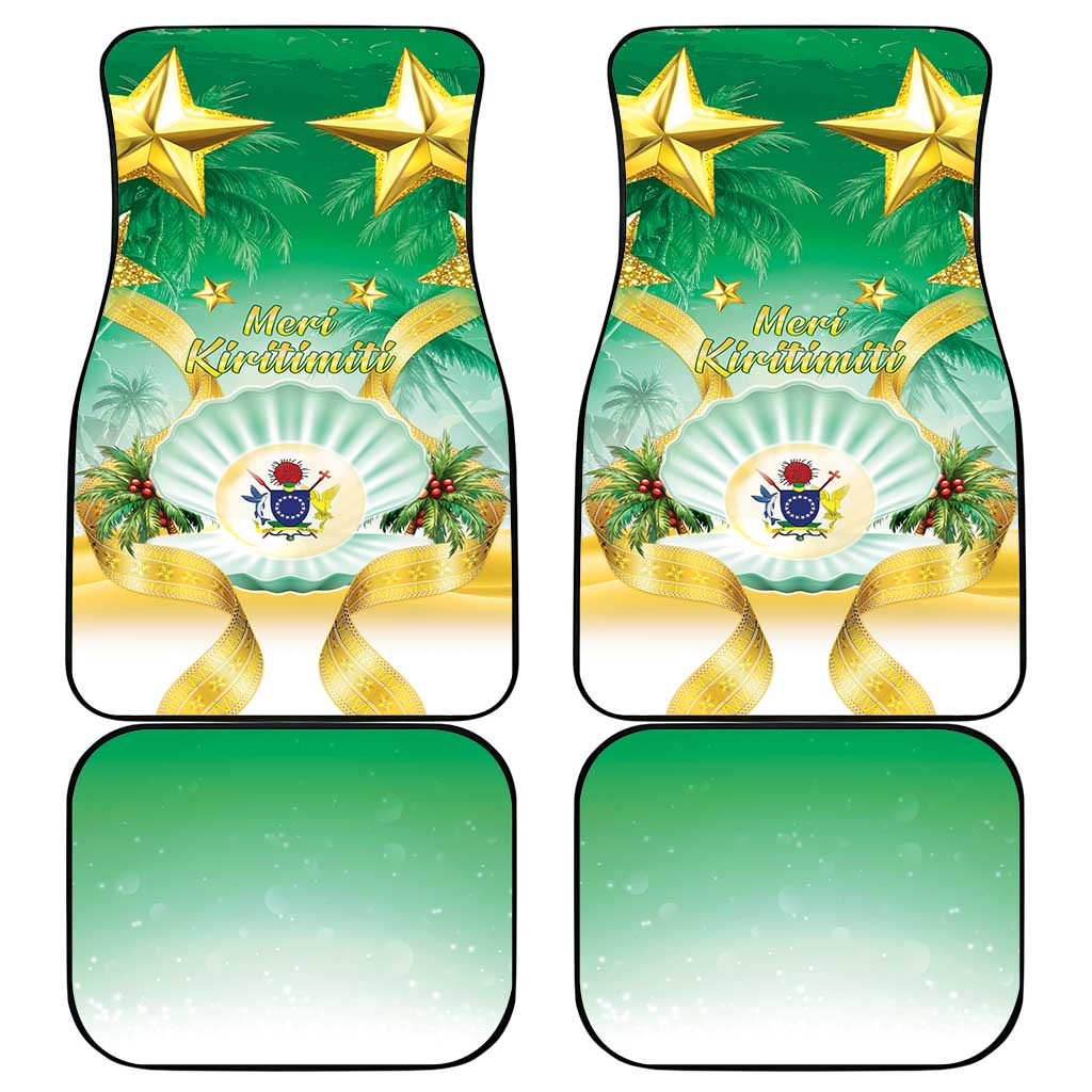 Cook Islands Christmas Car Mats Seashell Santa Beach Vibes - Polynesian Pride