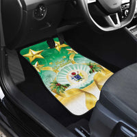 Cook Islands Christmas Car Mats Seashell Santa Beach Vibes - Polynesian Pride
