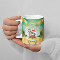 Cook Islands Christmas Ceramic Mug Seashell Santa Beach Vibes - Polynesian Pride