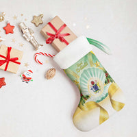 Cook Islands Christmas Stocking Seashell Santa Beach Vibes - Polynesian Pride