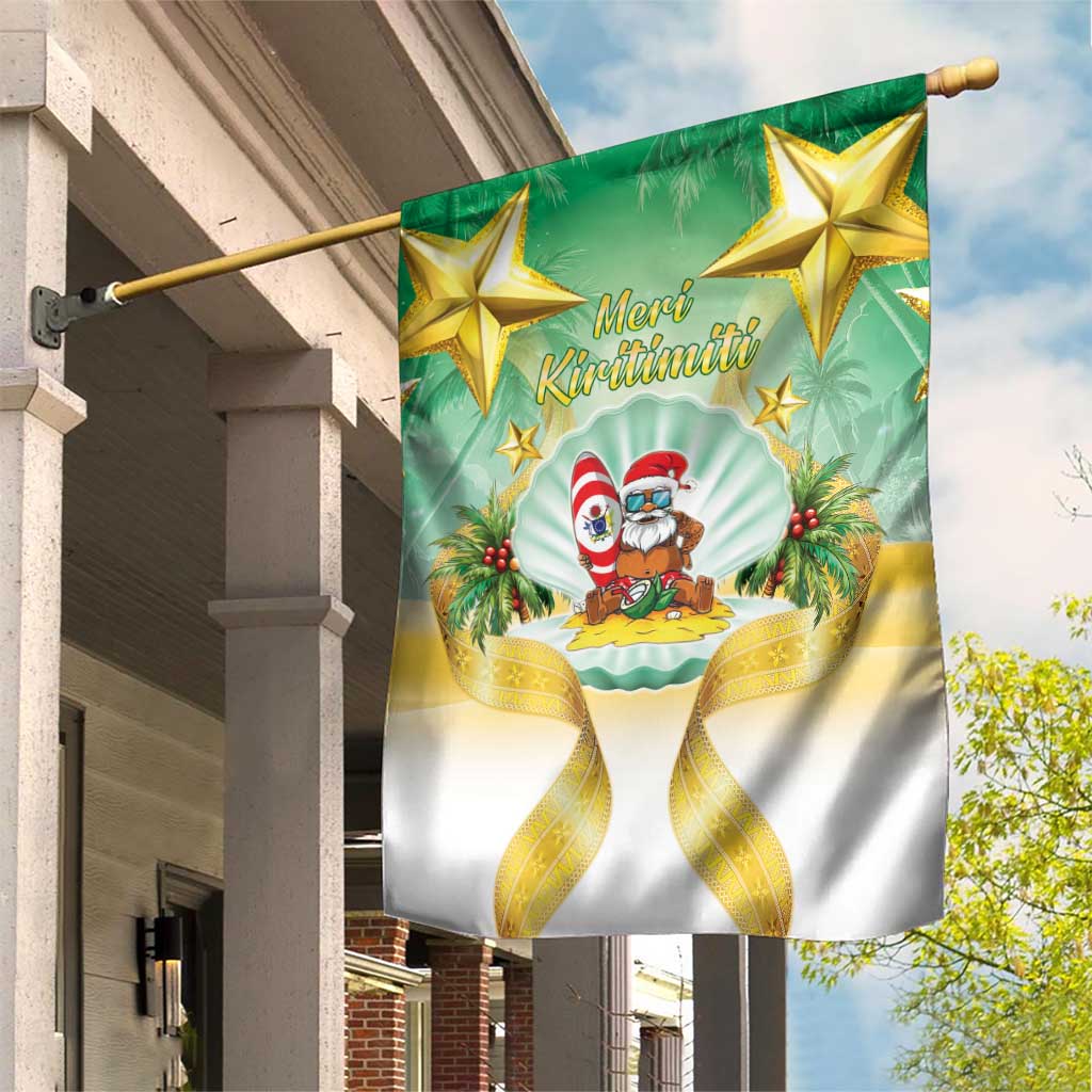 Cook Islands Christmas Garden Flag Seashell Santa Beach Vibes - Polynesian Pride