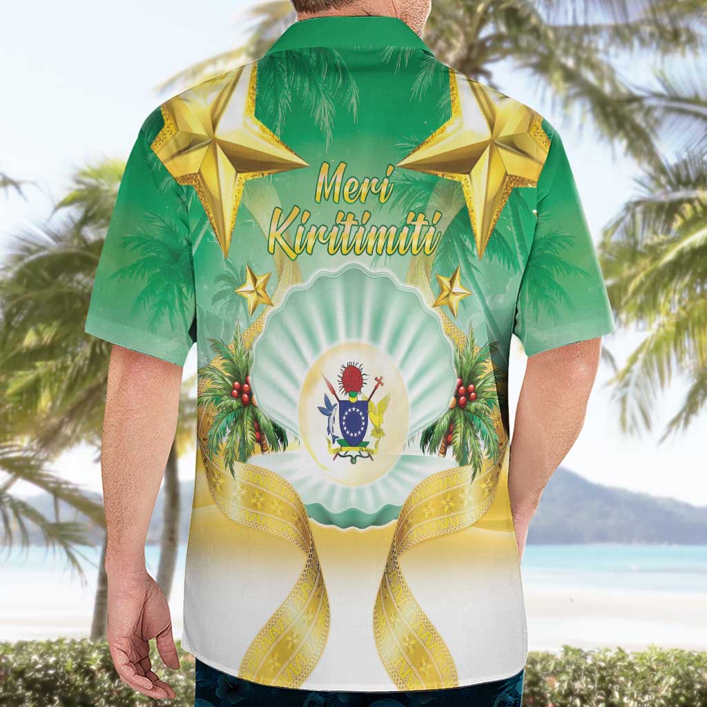 Cook Islands Christmas Hawaiian Shirt Seashell Santa Beach Vibes - Polynesian Pride