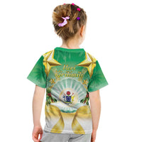 Cook Islands Christmas Kid T Shirt Seashell Santa Beach Vibes - Polynesian Pride