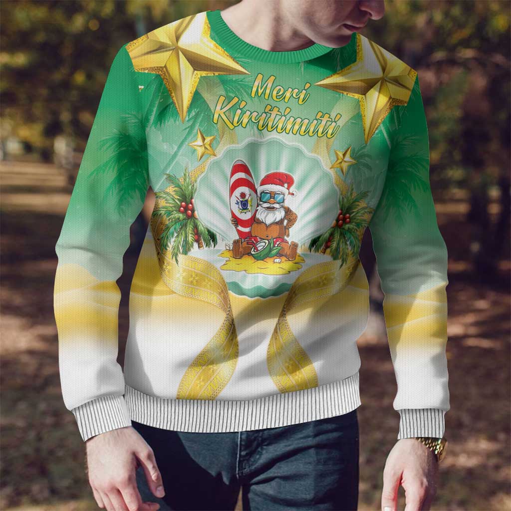Cook Islands Christmas Ugly Christmas Sweater Seashell Santa Beach Vibes - Polynesian Pride