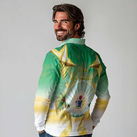 Cook Islands Christmas Long Sleeve Polo Shirt Seashell Santa Beach Vibes - Polynesian Pride