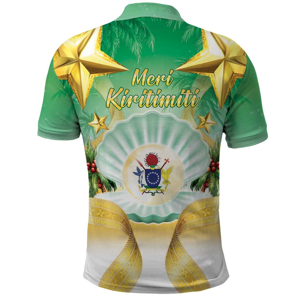 Cook Islands Christmas Polo Shirt Seashell Santa Beach Vibes - Polynesian Pride