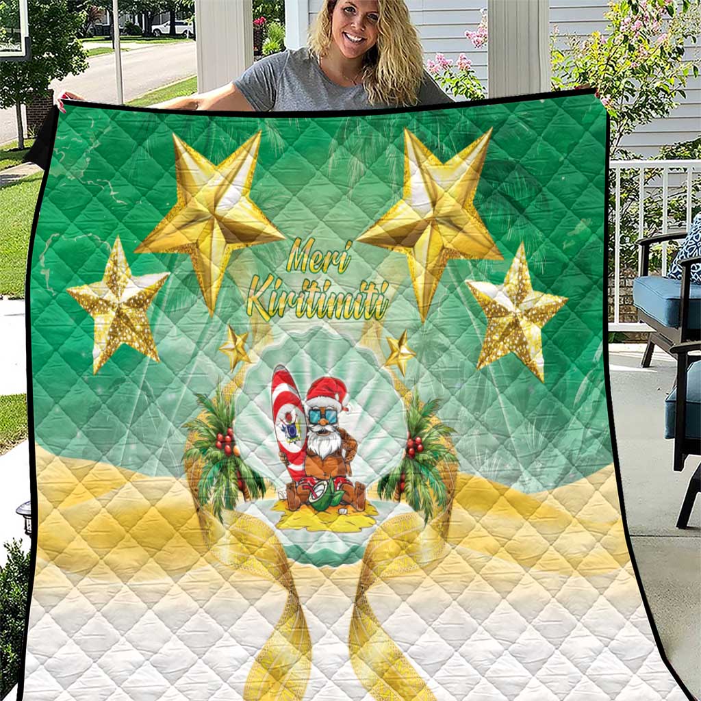 Cook Islands Christmas Quilt Seashell Santa Beach Vibes - Polynesian Pride