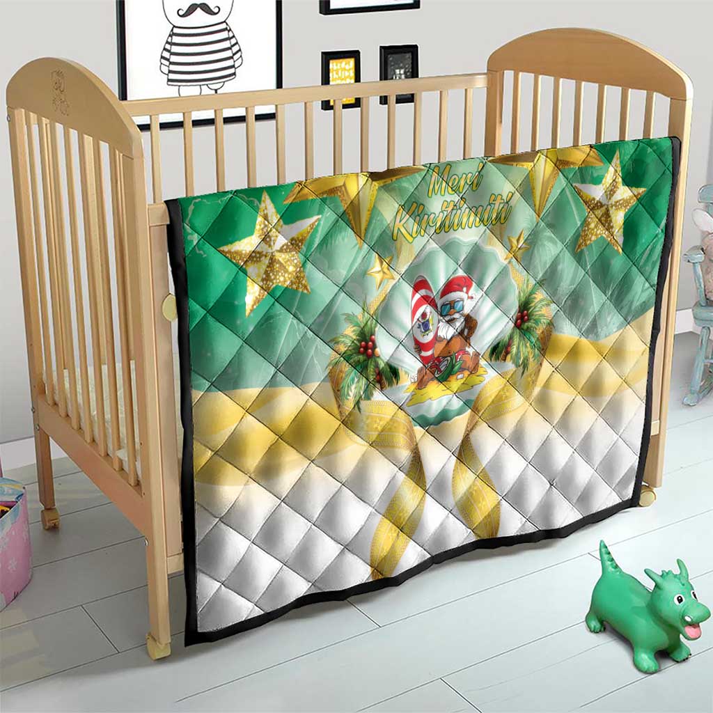 Cook Islands Christmas Quilt Seashell Santa Beach Vibes - Polynesian Pride