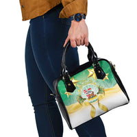 Cook Islands Christmas Shoulder Handbag Seashell Santa Beach Vibes - Polynesian Pride