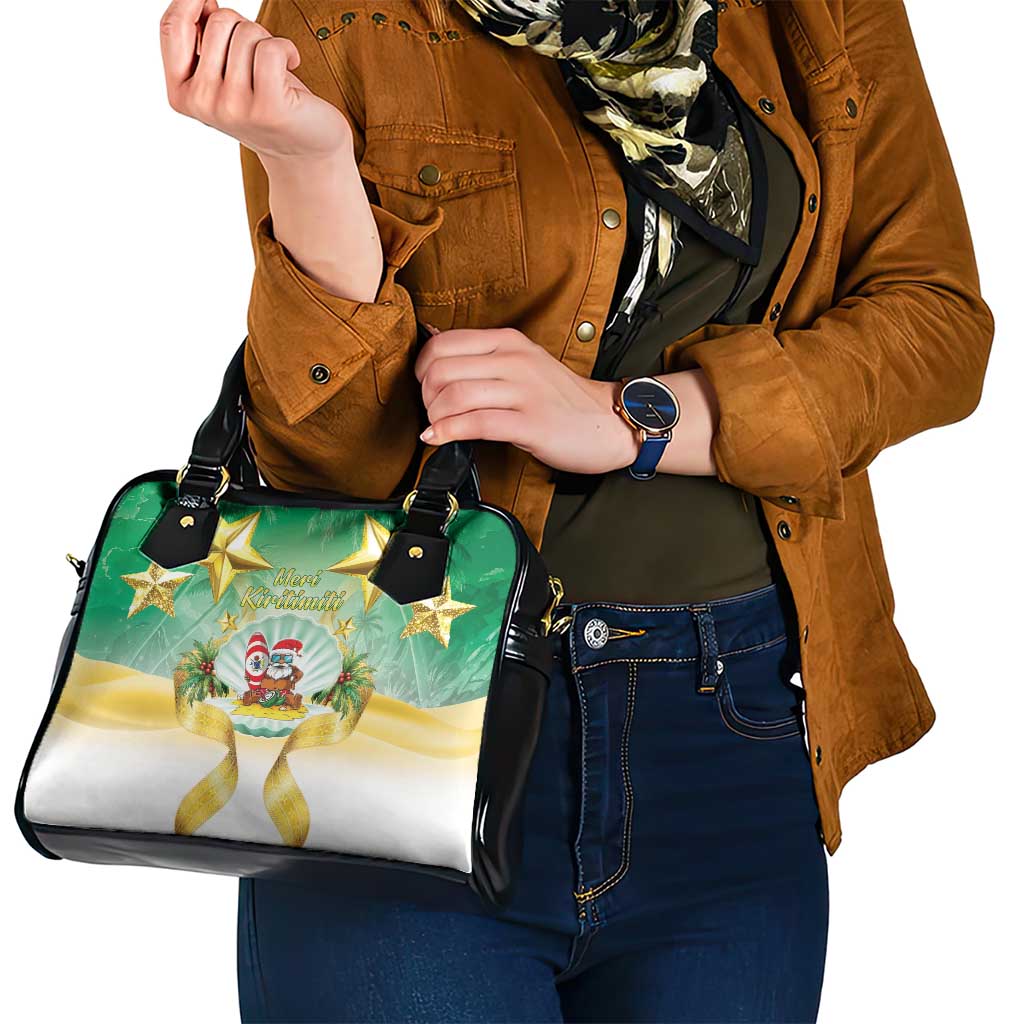 Cook Islands Christmas Shoulder Handbag Seashell Santa Beach Vibes - Polynesian Pride