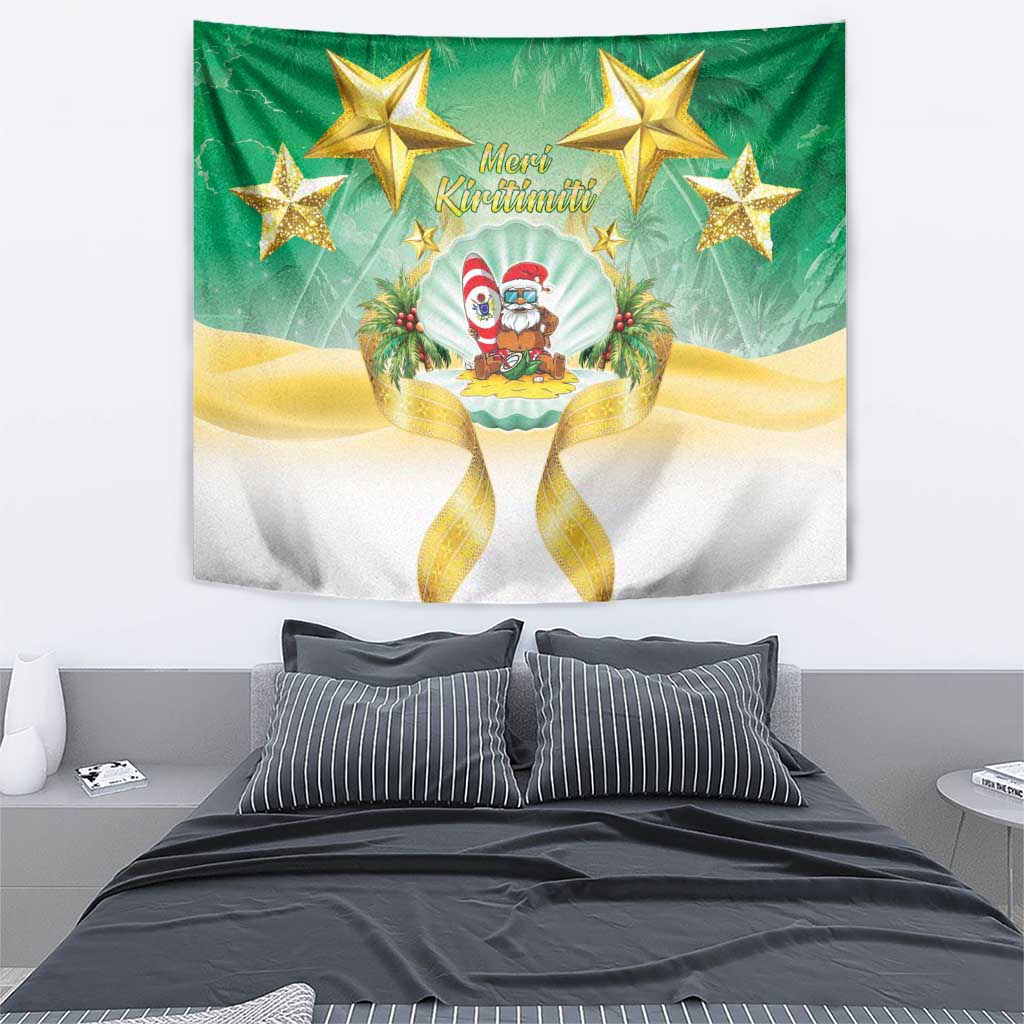 Cook Islands Christmas Tapestry Seashell Santa Beach Vibes - Polynesian Pride