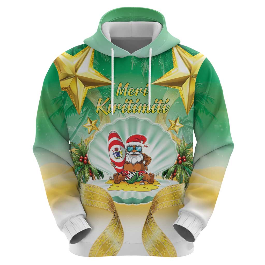 Cook Islands Christmas Zip Hoodie Seashell Santa Beach Vibes - Polynesian Pride