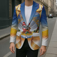 Marshall Islands Christmas Blazer Seashell Santa Beach Vibes - Polynesian Pride