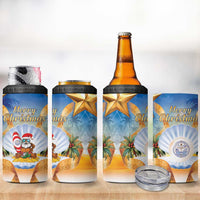 Marshall Islands Christmas 4 in 1 Can Cooler Tumbler Seashell Santa Beach Vibes - Polynesian Pride