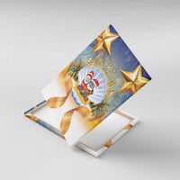 Marshall Islands Christmas Canvas Wall Art Seashell Santa Beach Vibes - Polynesian Pride