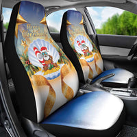Marshall Islands Christmas Car Seat Cover Seashell Santa Beach Vibes - Polynesian Pride