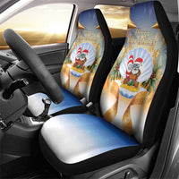 Marshall Islands Christmas Car Seat Cover Seashell Santa Beach Vibes - Polynesian Pride