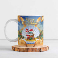 Marshall Islands Christmas Ceramic Mug Seashell Santa Beach Vibes - Polynesian Pride