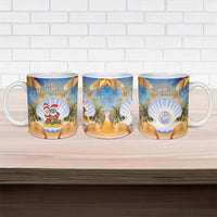 Marshall Islands Christmas Ceramic Mug Seashell Santa Beach Vibes - Polynesian Pride