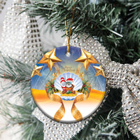 Marshall Islands Christmas Ceramic Ornament Seashell Santa Beach Vibes - Polynesian Pride