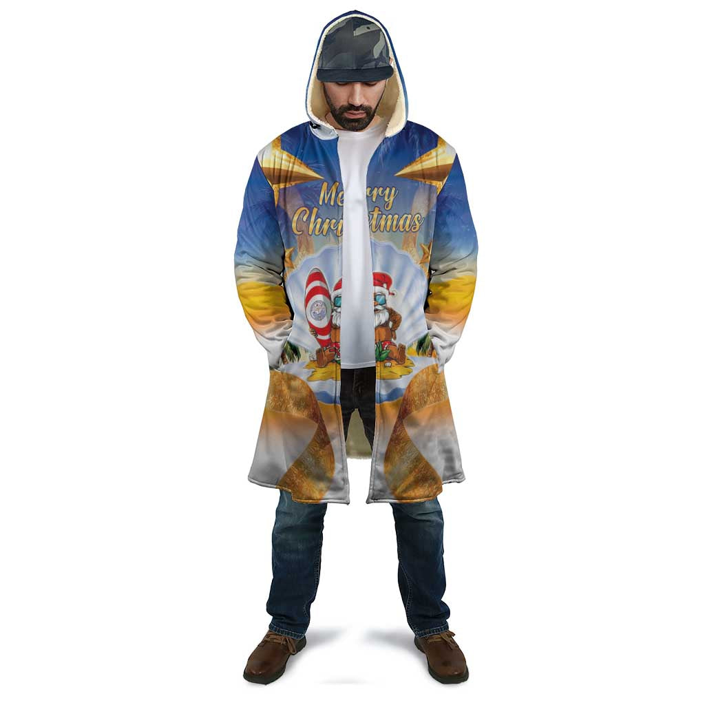 Marshall Islands Christmas Cloak Seashell Santa Beach Vibes - Polynesian Pride