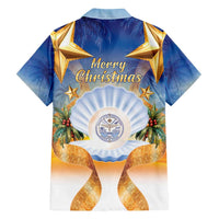 Marshall Islands Christmas Family Matching Tank Maxi Dress and Hawaiian Shirt Seashell Santa Beach Vibes - Polynesian Pride
