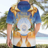 Marshall Islands Christmas Hawaiian Shirt Seashell Santa Beach Vibes - Polynesian Pride