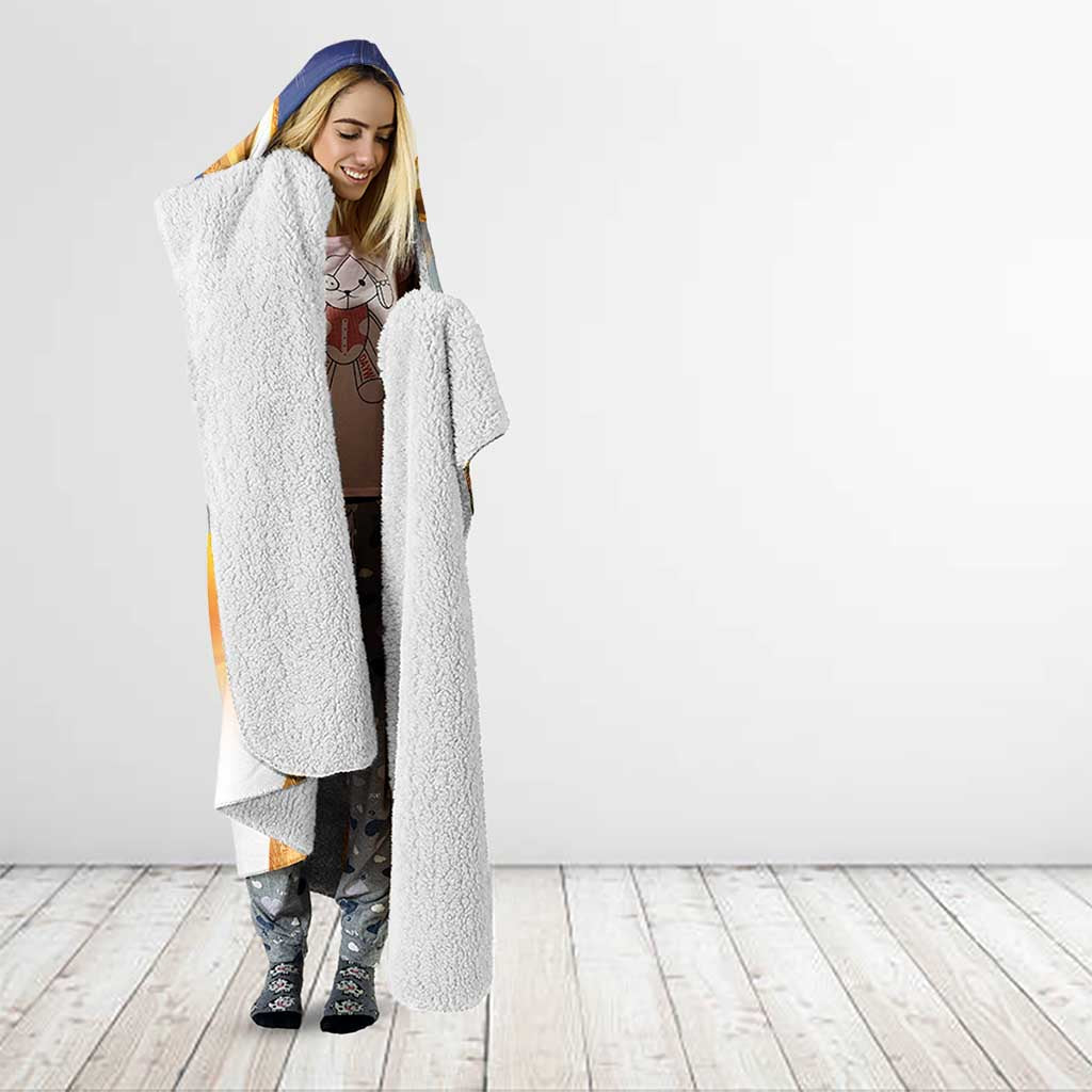 Marshall Islands Christmas Hooded Blanket Seashell Santa Beach Vibes - Polynesian Pride