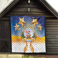 Marshall Islands Christmas Quilt Seashell Santa Beach Vibes - Polynesian Pride