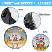 Marshall Islands Christmas Spare Tire Cover Seashell Santa Beach Vibes - Polynesian Pride