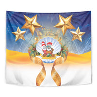 Marshall Islands Christmas Tapestry Seashell Santa Beach Vibes - Polynesian Pride