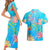 Under The Sea Scuba Diving Couples Matching Short Sleeve Bodycon Dress and Hawaiian Shirt Polynesian Pattern LT05 - Polynesian Pride