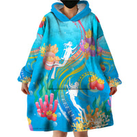 Under The Sea Scuba Diving Wearable Blanket Hoodie Polynesian Pattern LT05 - Polynesian Pride