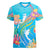 Under The Sea Scuba Diving Women V Neck T Shirt Polynesian Pattern LT05 Female Blue - Polynesian Pride