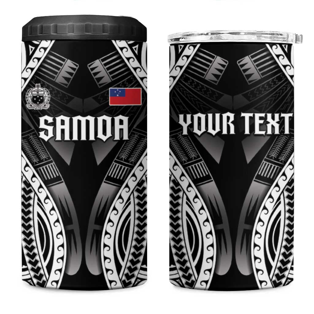 Personalised Remember Samoa Black Saturday 4 in 1 Can Cooler Tumbler Samoa Mo Samoa - Polynesian Pride