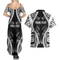 Personalised Remember Samoa Black Saturday Couples Matching Summer Maxi Dress and Hawaiian Shirt Samoa Mo Samoa - Polynesian Pride