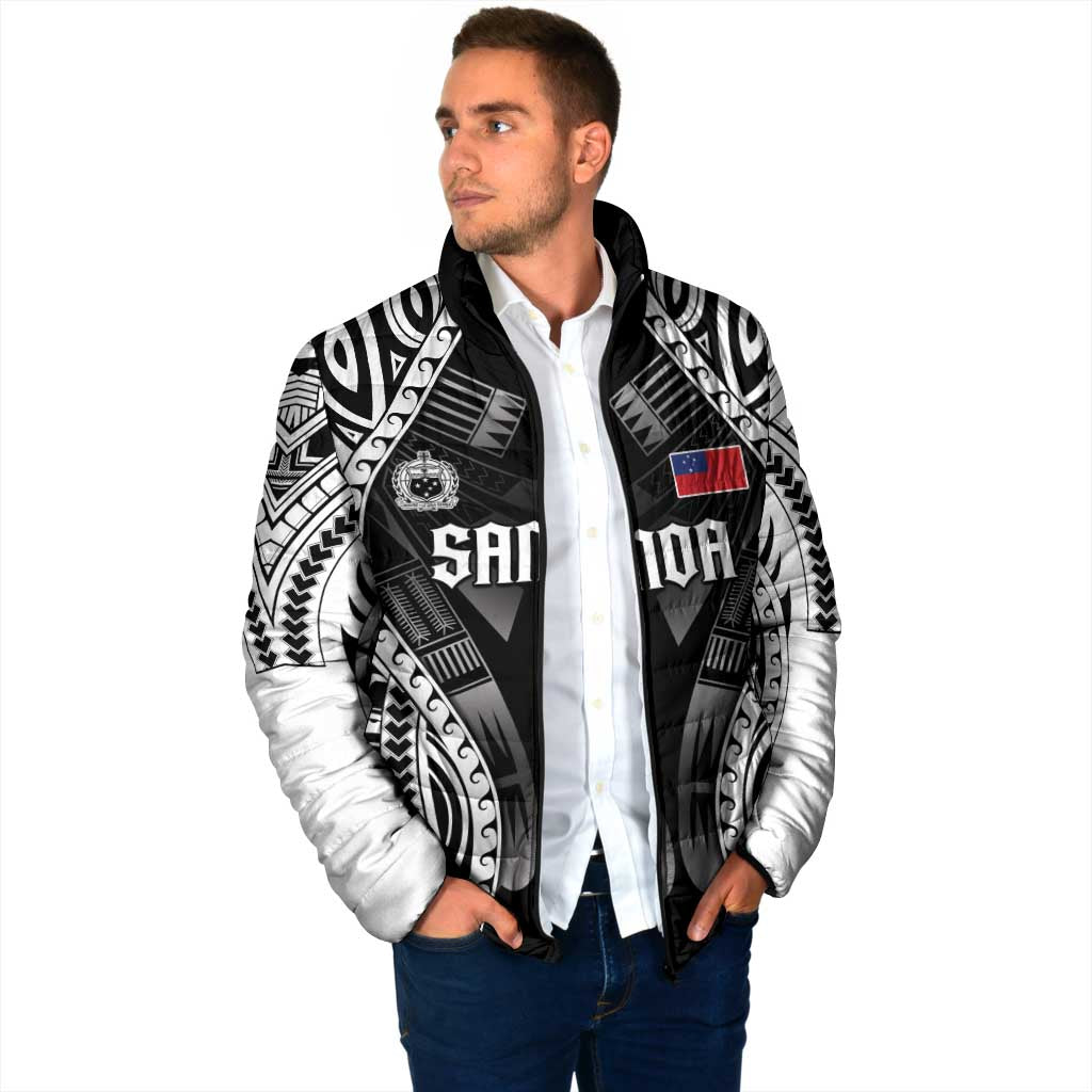 Personalised Remember Samoa Black Saturday Padded Jacket Samoa Mo Samoa - Polynesian Pride